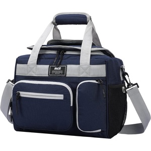 image:imageMIER Large Lunch Box for Men Women Adult Insulated Soft Sided Cooler 30 Can Leakproof Lunch Bag Collapsible for Work Travel Camping Beach 18L BlackNo Luggage StrapDark Blue