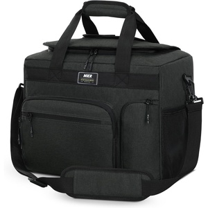 image:imageMIER Large Lunch Box for Men Women Adult Insulated Soft Sided Cooler 30 Can Leakproof Lunch Bag Collapsible for Work Travel Camping Beach 18L BlackNo Luggage StrapDeep Grey