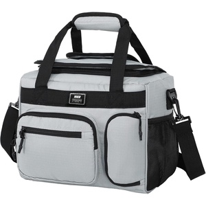 image:imageMIER Large Lunch Box for Men Women Adult Insulated Soft Sided Cooler 30 Can Leakproof Lunch Bag Collapsible for Work Travel Camping Beach 18L BlackNo Luggage StrapGrey