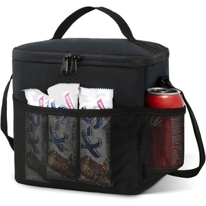 image:imageMIER Lunch Bag for Men Women Insulated Portable Lunch Box 12CAN Leakproof Cooler Bag with Shoulder Strap for Office Picnic School Medium AquaBlack