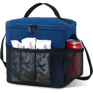 image:imageMIER Lunch Bag for Men Women Insulated Portable Lunch Box 12CAN Leakproof Cooler Bag with Shoulder Strap for Office Picnic School Medium AquaNavy