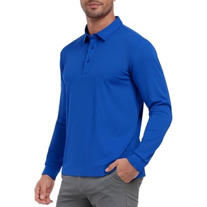 image:imageMIER Polo Shirts for Men Long Sleeve Dry Fit Golf Athletic Work Collared Shirt with UV SPF Sun Protection Inherent UPF 50Royal Blue