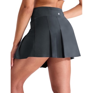image:imageMIER Tennis Skirts for Women Pleated Golf Skirt with Liner Pocket High Waisted Athletic Skort for Running Workout SportsDark Grey