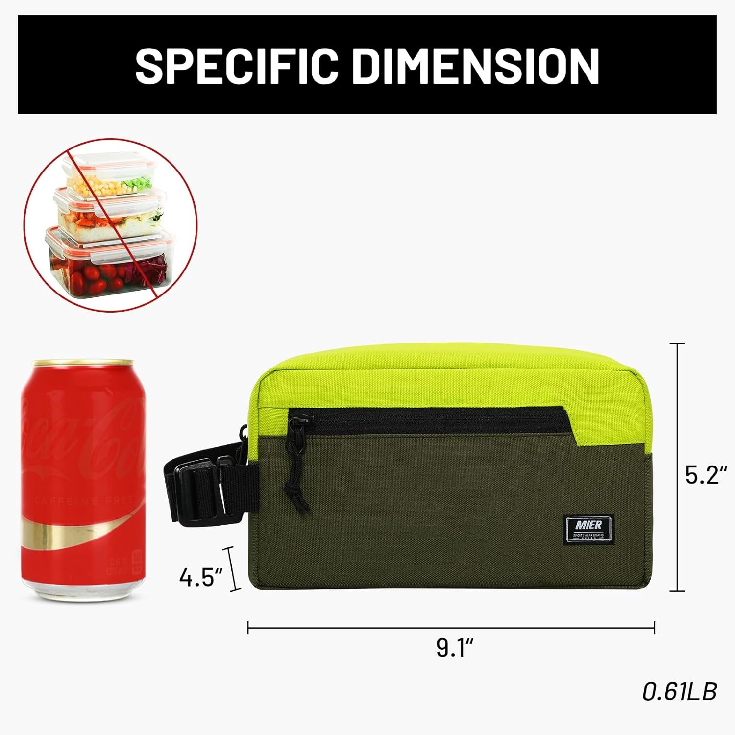 image:imageMIER Freezable Snack Bags Small Frozen Mini Cooler Lunch Bag Freezer Insulated Pouch for Kids Adults Work School Travel Onthego BlueBlackGreenOlive