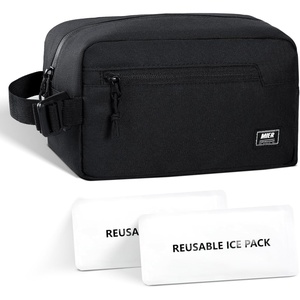image:imageMIER Freezable Snack Bags Small Frozen Mini Cooler Lunch Bag Freezer Insulated Pouch for Kids Adults Work School Travel Onthego BlueBlackBlack