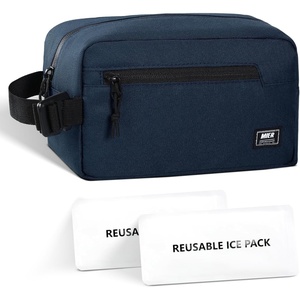 image:imageMIER Freezable Snack Bags Small Frozen Mini Cooler Lunch Bag Freezer Insulated Pouch for Kids Adults Work School Travel Onthego BlueBlackDark Blue