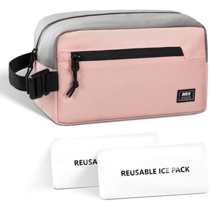 image:imageMIER Freezable Snack Bags Small Frozen Mini Cooler Lunch Bag Freezer Insulated Pouch for Kids Adults Work School Travel Onthego BlueBlackPinkGrey