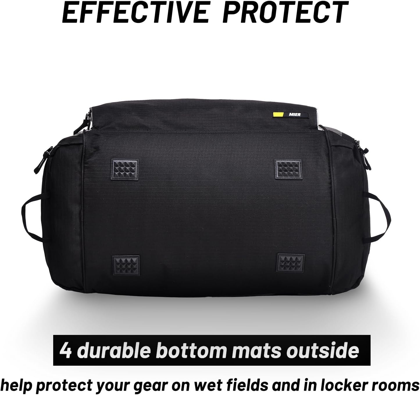 image:imageMIER Large Gym Bag for Men Sports Duffle Bag with Shoe Compartment 60L Lightweight Duffel Bags for Workout Fitness TravelBlack