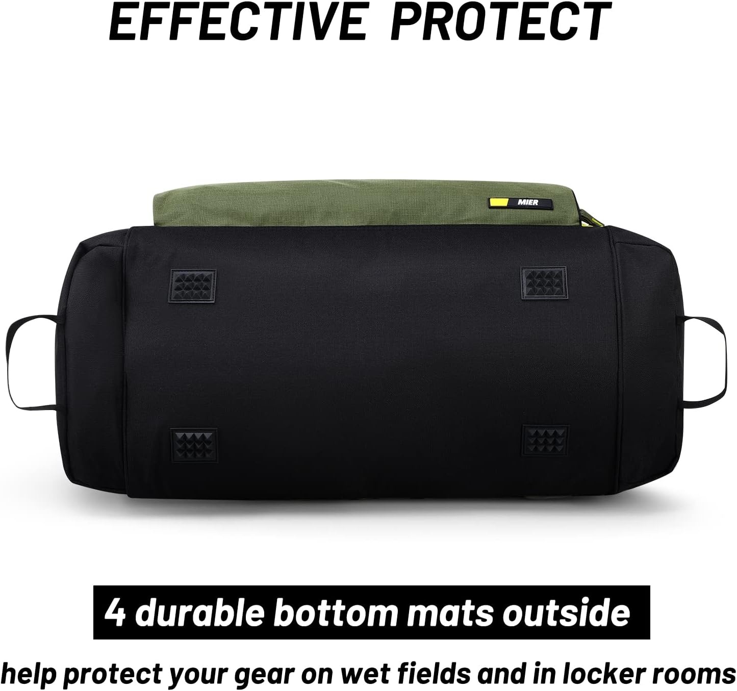 image:imageMIER Large Gym Bag for Men Sports Duffle Bag with Shoe Compartment 60L Lightweight Duffel Bags for Workout Fitness TravelGreen