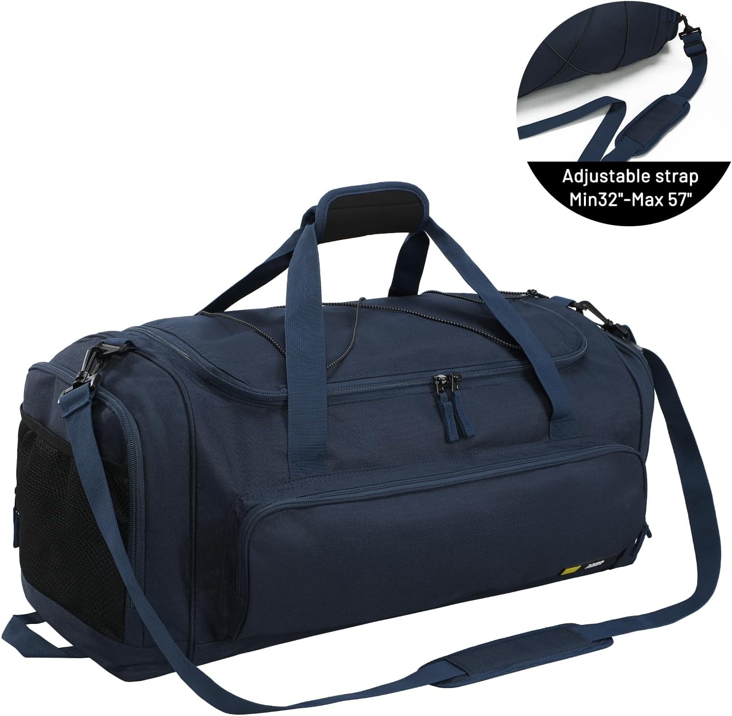 image:imageMIER Large Gym Bag for Men Sports Duffle Bag with Shoe Compartment 60L Lightweight Duffel Bags for Workout Fitness TravelPure Blue