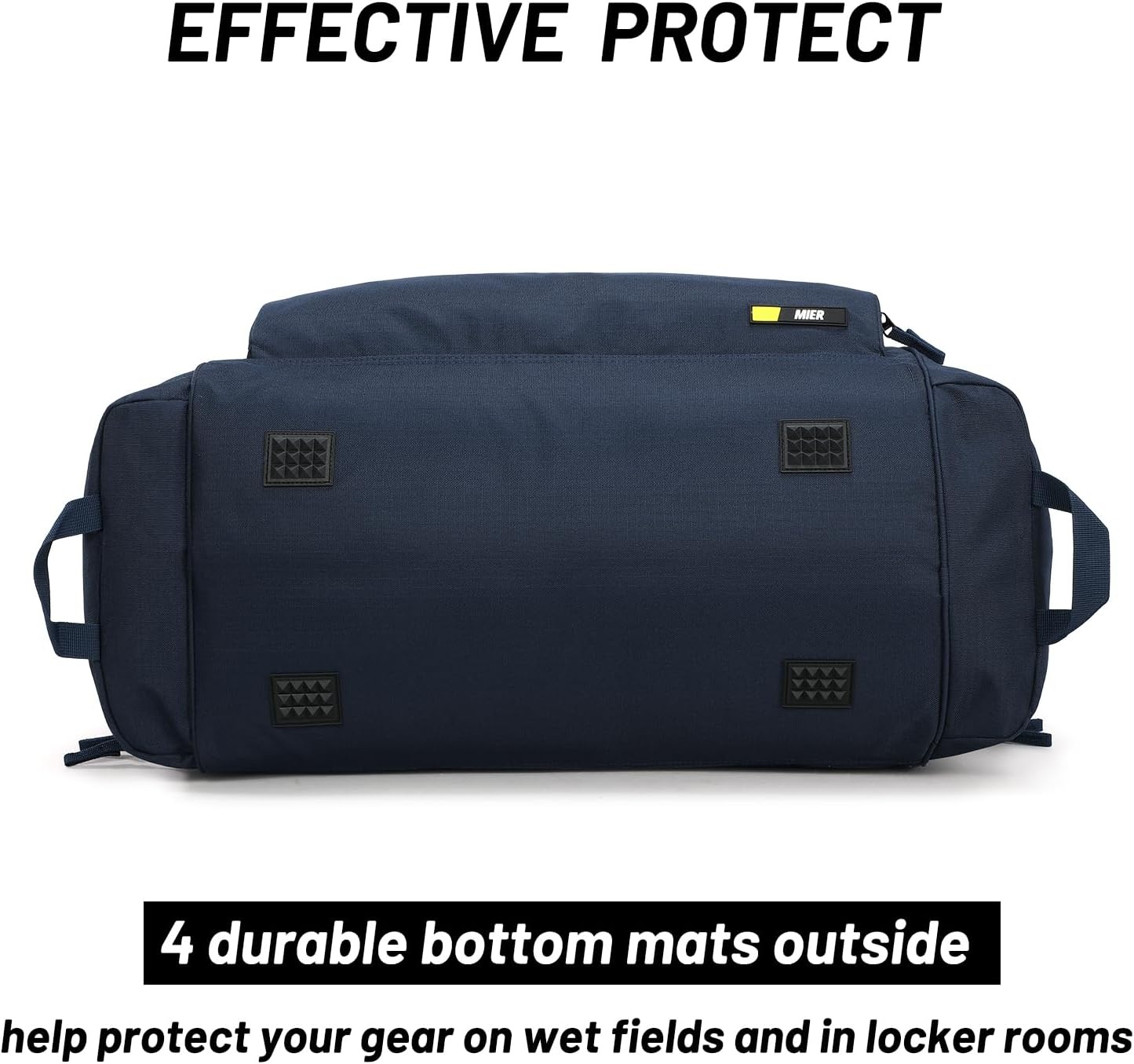 image:imageMIER Large Gym Bag for Men Sports Duffle Bag with Shoe Compartment 60L Lightweight Duffel Bags for Workout Fitness TravelPure Blue
