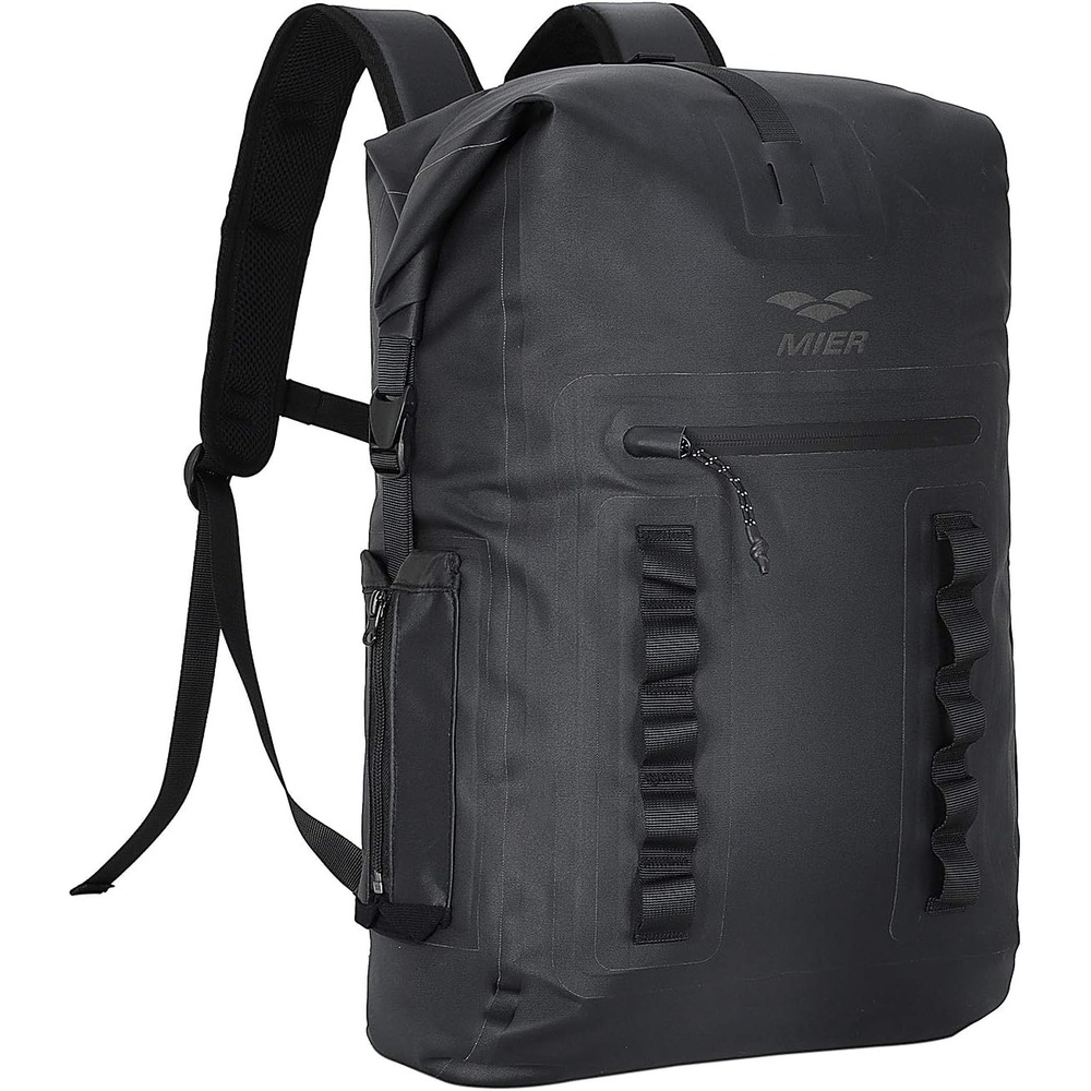 image:imageMIER Dry Bag Waterproof Backpack 30L Dry Sack Heavy Duty RollTop Closure for Kayaking Beach Boating Swimming SurfingBlack