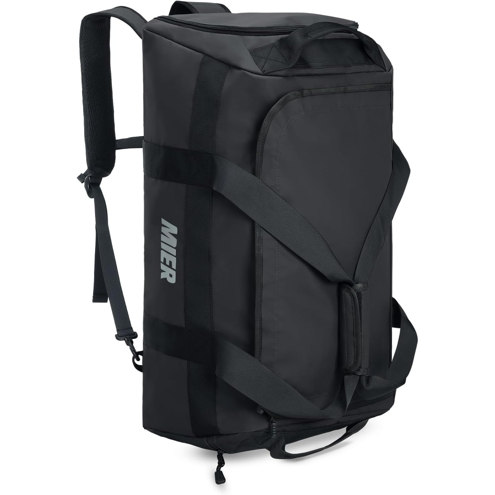 image:imageMIER Gym Bag for Men Large Duffel Backpack with Shoe Compartment 60L Convertible Duffle Bags Weekender Overnight Bag for Gym Sports Travel Dark TealBlack