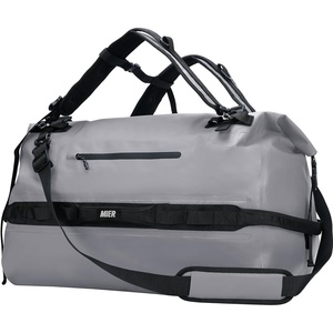 image:imageMIER Waterproof Duffel Bag Motorcycle Dry Bag Backpack Large RollTop Heavy Duty Dry Duffle Bags for Kayaking Camping Boating Gym Beach Cruise Ship 60L80LGray