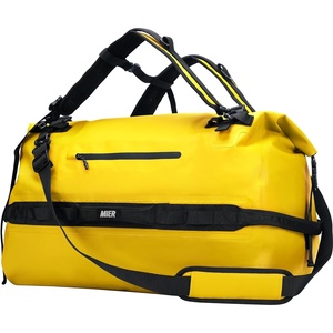 image:imageMIER Waterproof Duffel Bag Motorcycle Dry Bag Backpack Large RollTop Heavy Duty Dry Duffle Bags for Kayaking Camping Boating Gym Beach Cruise Ship 60L80LYellow