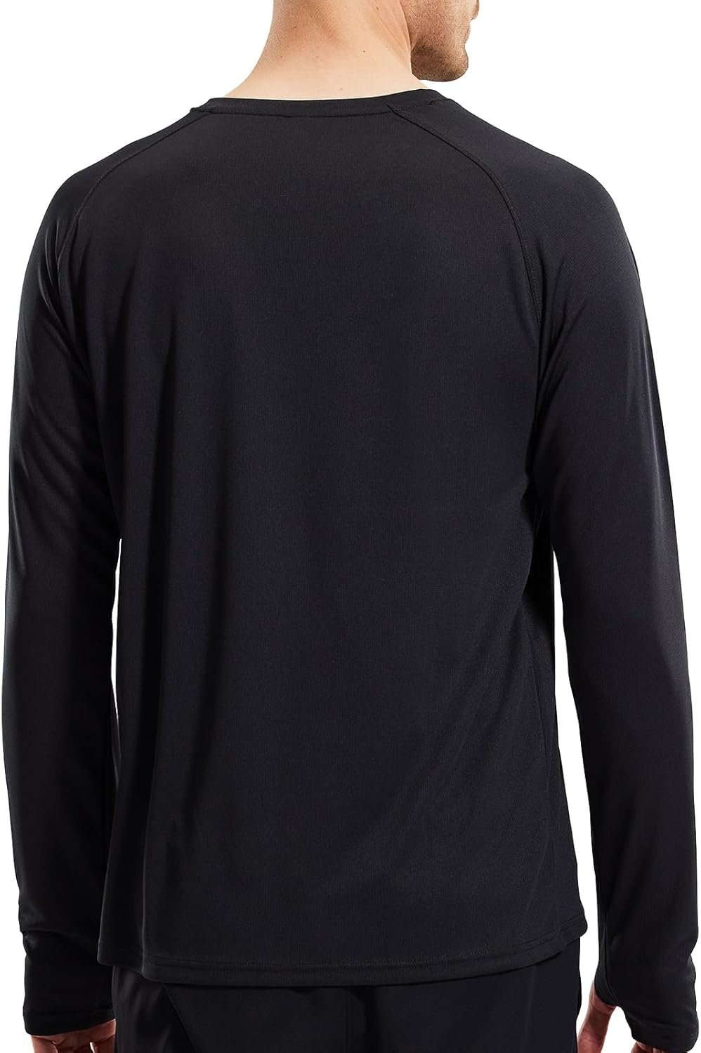 image:imageMIER Mens UPF 50 Sun Shirts Quick Dry Long Sleeve UV Shirts Lightweight Rash Guard Swim TShirts Hiking RunningBlack