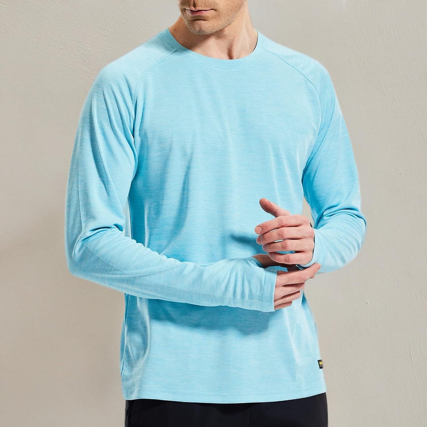 image:imageMIER Mens UPF 50 Sun Shirts Quick Dry Long Sleeve UV Shirts Lightweight Rash Guard Swim TShirts Hiking RunningBlue