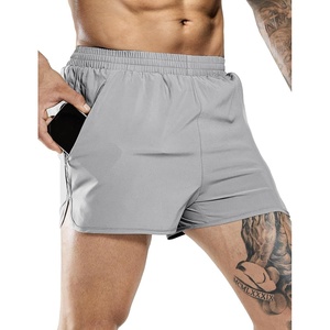 image:imageMIER Mens 3 Inches Quick Dry Running Shorts Liner Lightweight Water Resistant Athletic Workout Lined ShortsLight Grey  3 Inch