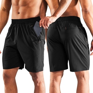 image:imageMIER Mens Quick Dry Running Shorts with Zipper Pocket Elastic Waist Athletic Workout Exercise ShortsBlackBlack