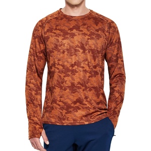 image:imageMIER Mens UPF 50 Sun Shirts Quick Dry Long Sleeve UV Shirts Lightweight Rash Guard Swim TShirts Hiking RunningBrown Camo