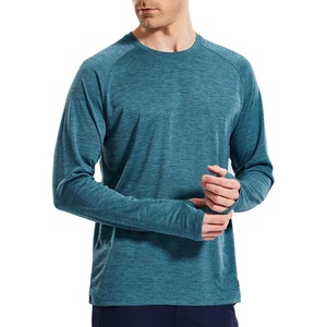 image:imageMIER Mens UPF 50 Sun Shirts Quick Dry Long Sleeve UV Shirts Lightweight Rash Guard Swim TShirts Hiking RunningDark Blue
