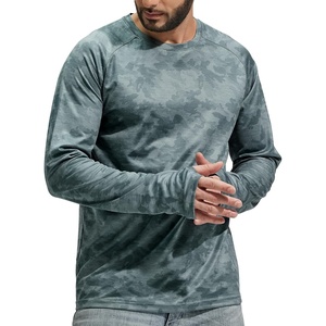 image:imageMIER Mens UPF 50 Sun Shirts Quick Dry Long Sleeve UV Shirts Lightweight Rash Guard Swim TShirts Hiking RunningGreen Camo