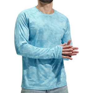 image:imageMIER Mens UPF 50 Sun Shirts Quick Dry Long Sleeve UV Shirts Lightweight Rash Guard Swim TShirts Hiking RunningSky Blue Camo